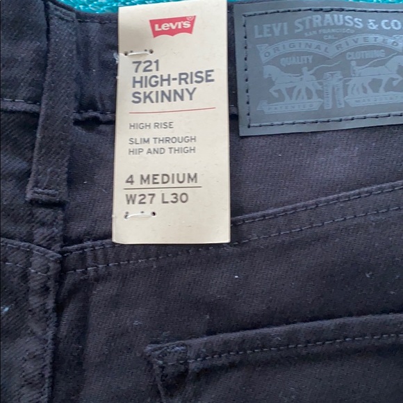 Levi high rise skinny jeans NWT size 27 - Picture 7 of 7
